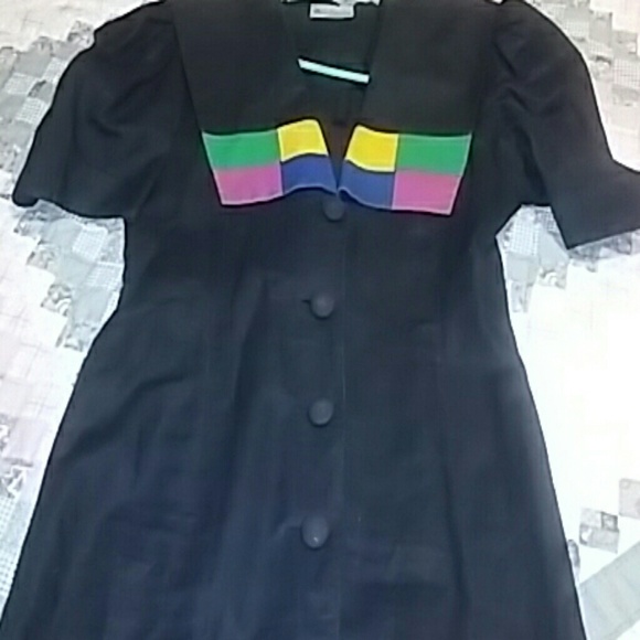 Susan Bennett Womens blackButton Down  Dress - Picture 2 of 5